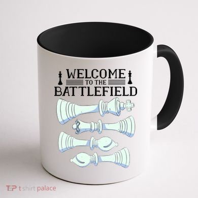 Cool Chess Welcome To The Battlefield Coffee Mug back