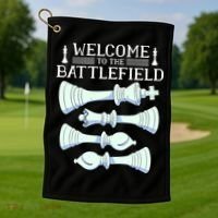 Cool Chess Welcome To The Battlefield Golf Towel thumb 1