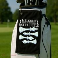 Cool Chess Welcome To The Battlefield Golf Towel thumb 2