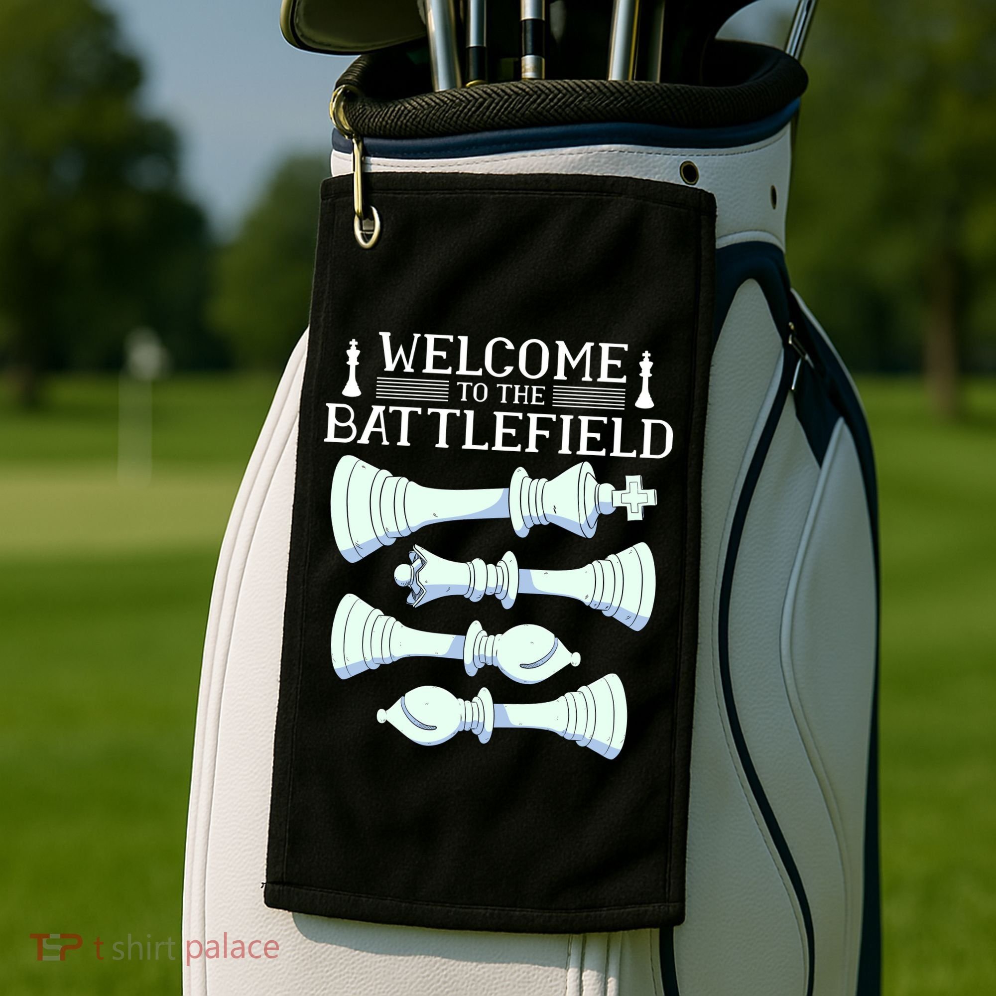 Cool Chess Welcome To The Battlefield Golf Towel