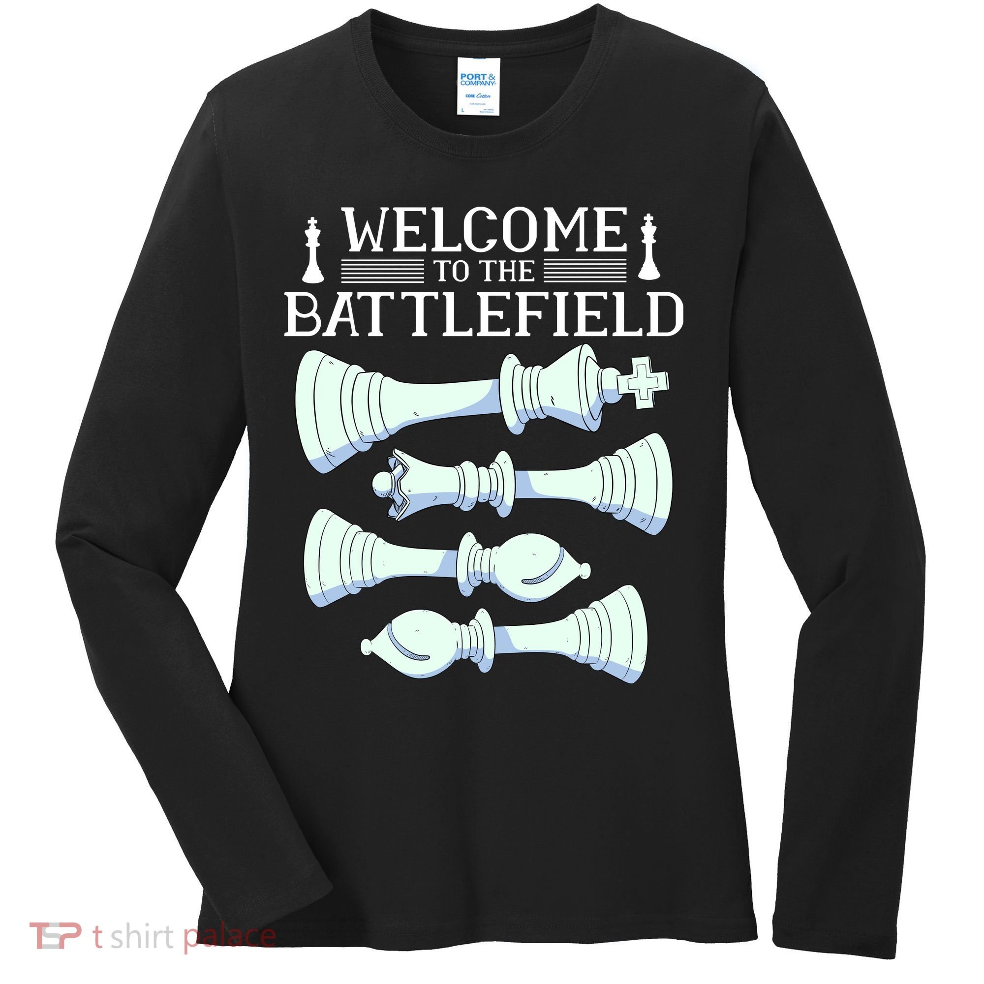 Cool Chess Welcome To The Battlefield Women's Long Sleeve Shirt