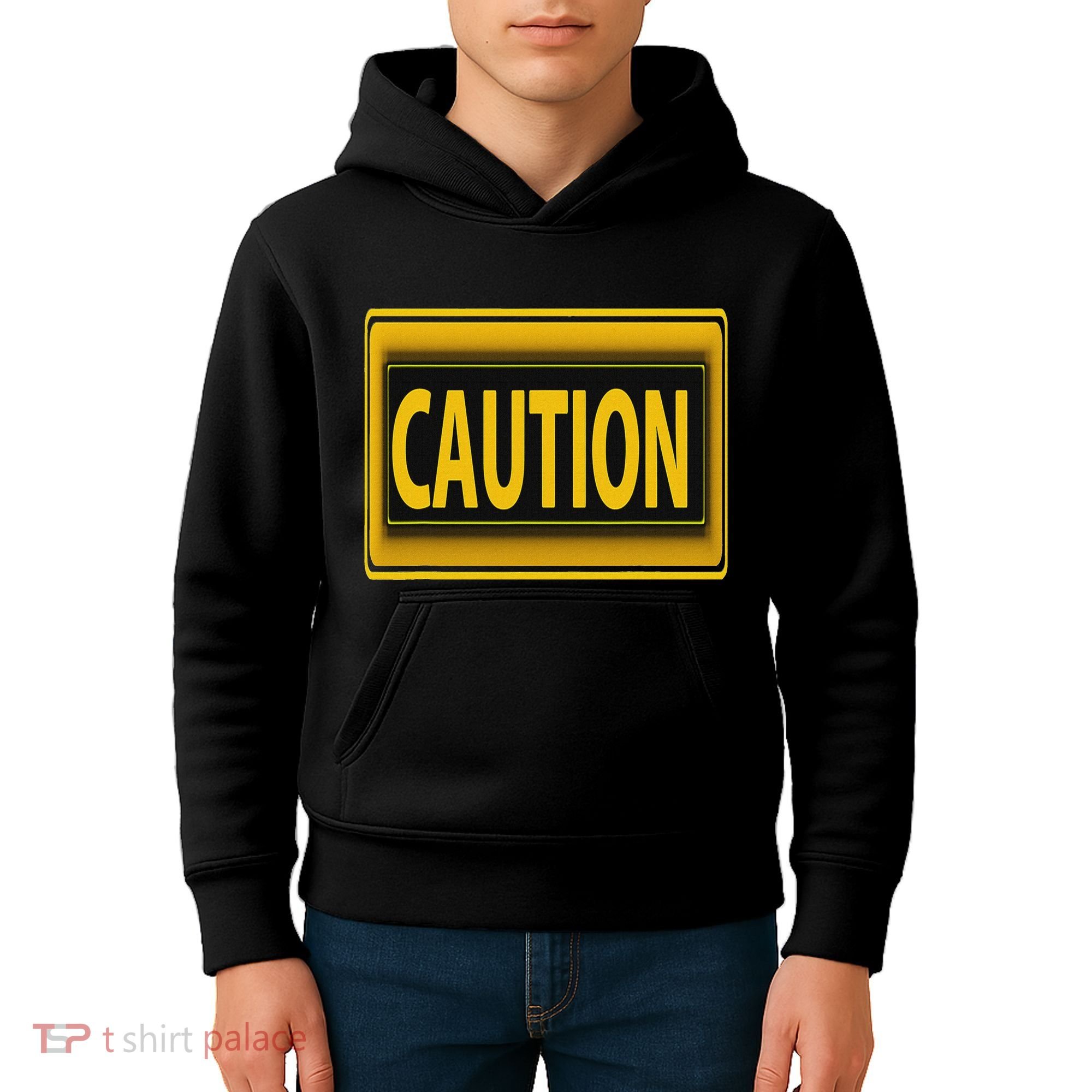 Caution Caution Warning Watch Out Proceed With Care Kids Hoodie