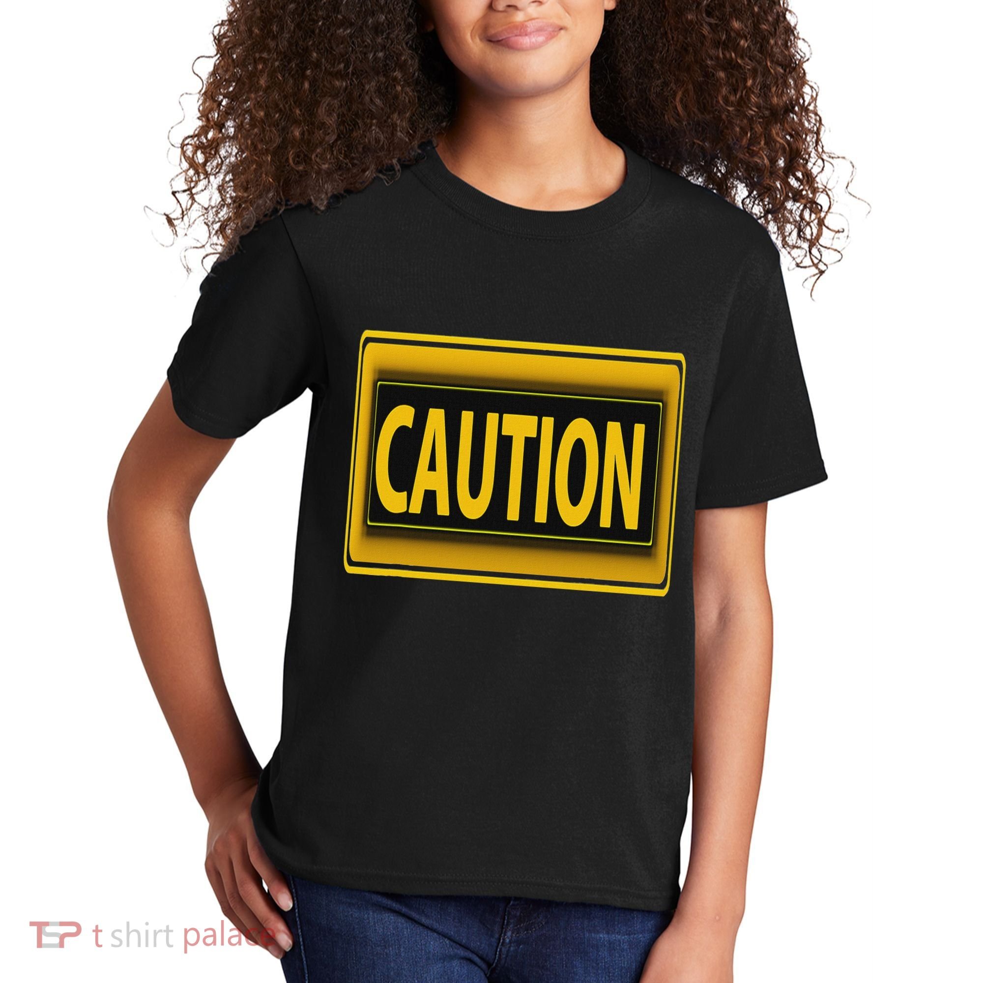 Caution Caution Warning Watch Out Proceed With Care Kids T-Shirt