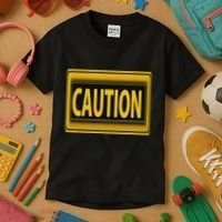 Caution Caution Warning Watch Out Proceed With Care Kids T-Shirt thumb 3