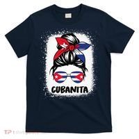 Cubanita Cuba Women Hispanic Heritage Cuban Flag T-Shirt thumb 0