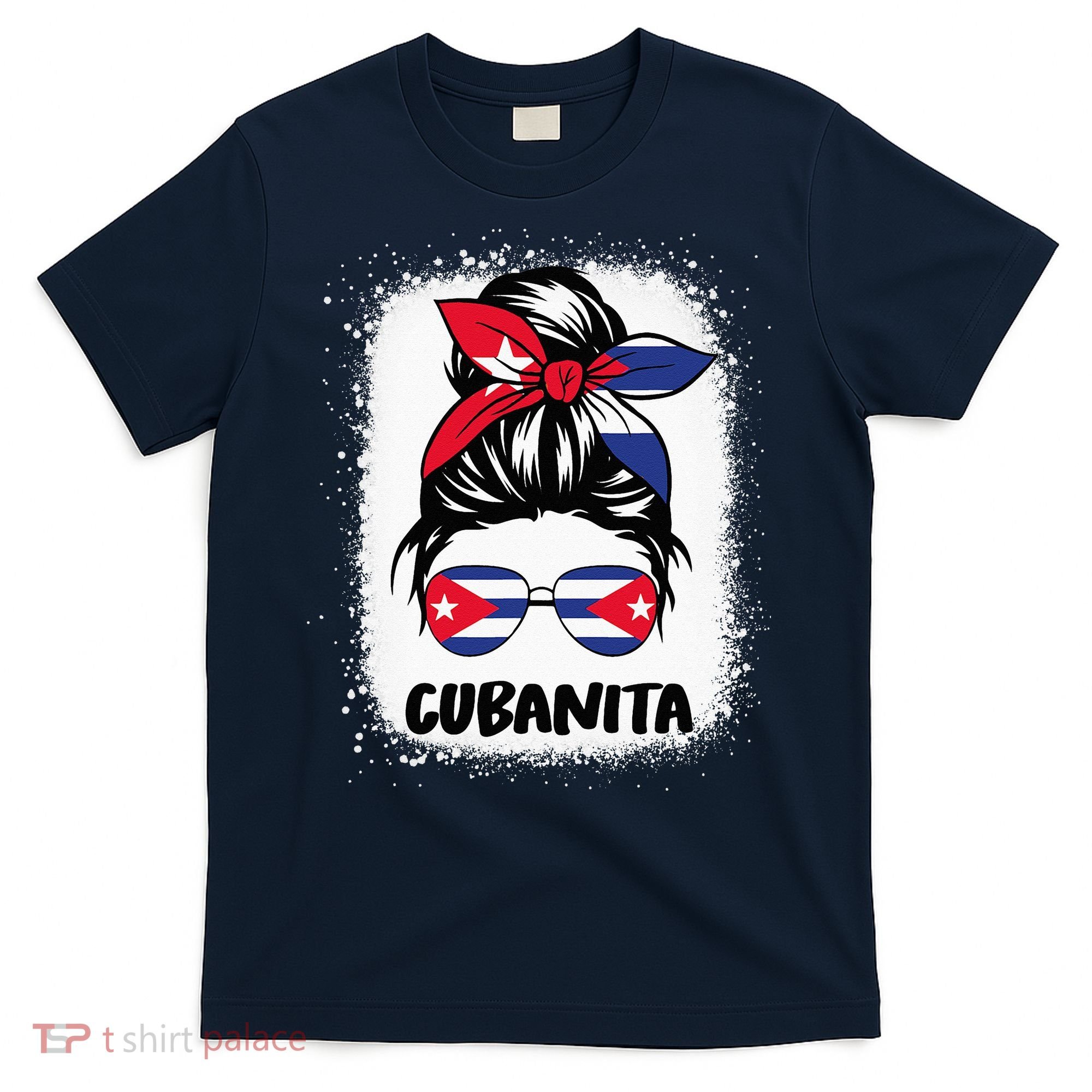 Cubanita Cuba Women Hispanic Heritage Cuban Flag T-Shirt