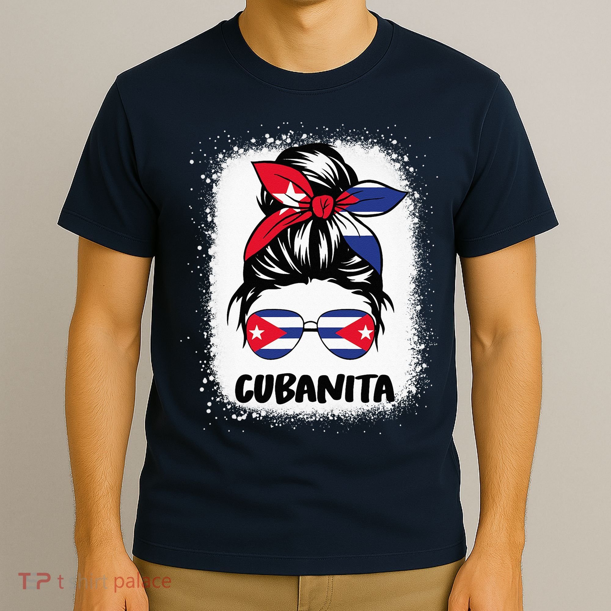 Cubanita Cuba Women Hispanic Heritage Cuban Flag T-Shirt