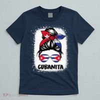 Cubanita Cuba Women Hispanic Heritage Cuban Flag T-Shirt thumb 5
