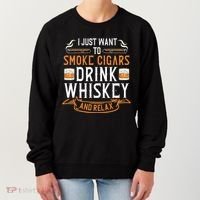 Cuban Cigar Whiskey Scotch Drinker Women's Sweatshirt thumb 0