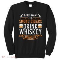 Cuban Cigar Whiskey Scotch Drinker Sweatshirt thumb 0