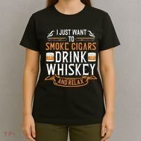Cuban Cigar Whiskey Scotch Drinker T-Shirt thumb 4
