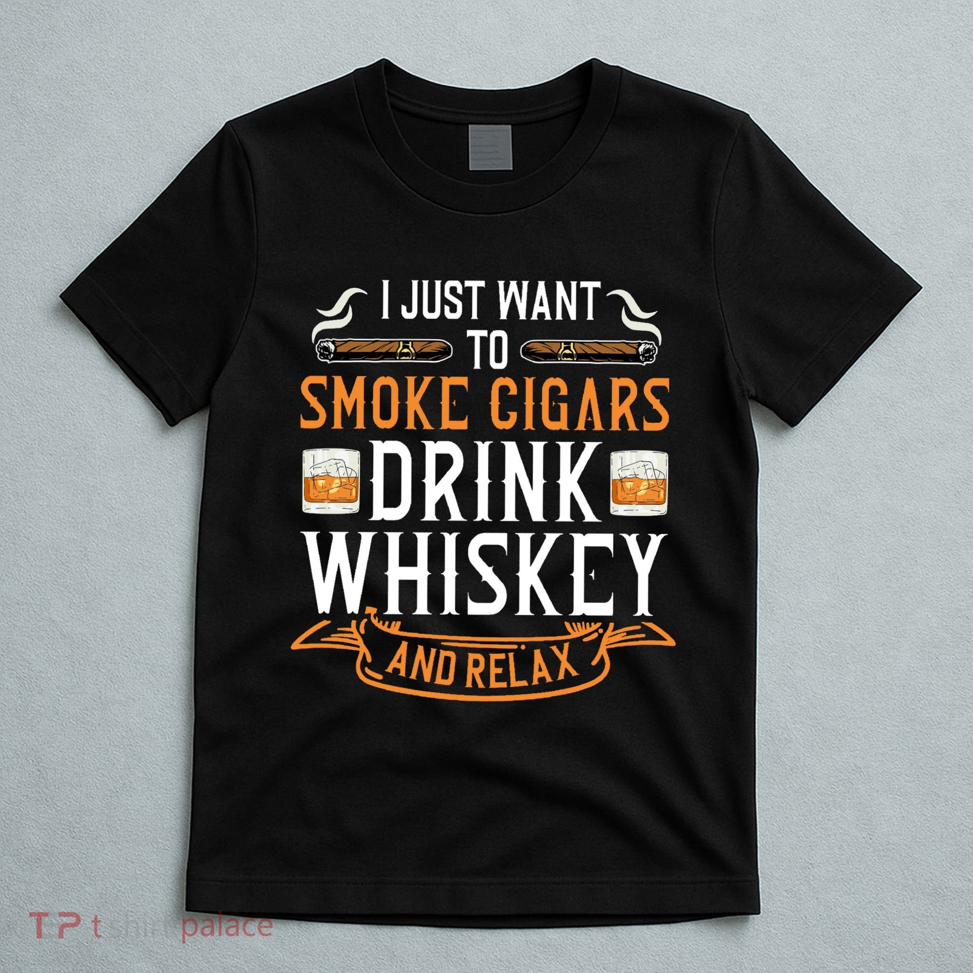 Cuban Cigar Whiskey Scotch Drinker T-Shirt
