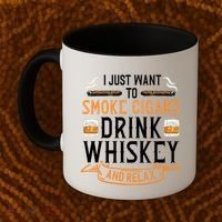 Cuban Cigar Whiskey Scotch Drinker Coffee Mug thumb 2