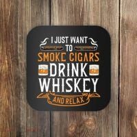 Cuban Cigar Whiskey Scotch Drinker Coaster thumb 0