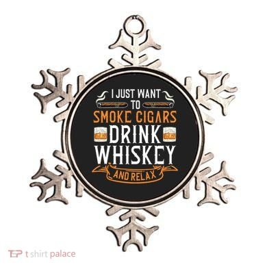 Cuban Cigar Whiskey Scotch Drinker Ornament