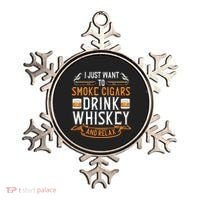 Cuban Cigar Whiskey Scotch Drinker Ornament thumb 0