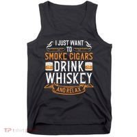 Cuban Cigar Whiskey Scotch Drinker Tank Top thumb 0