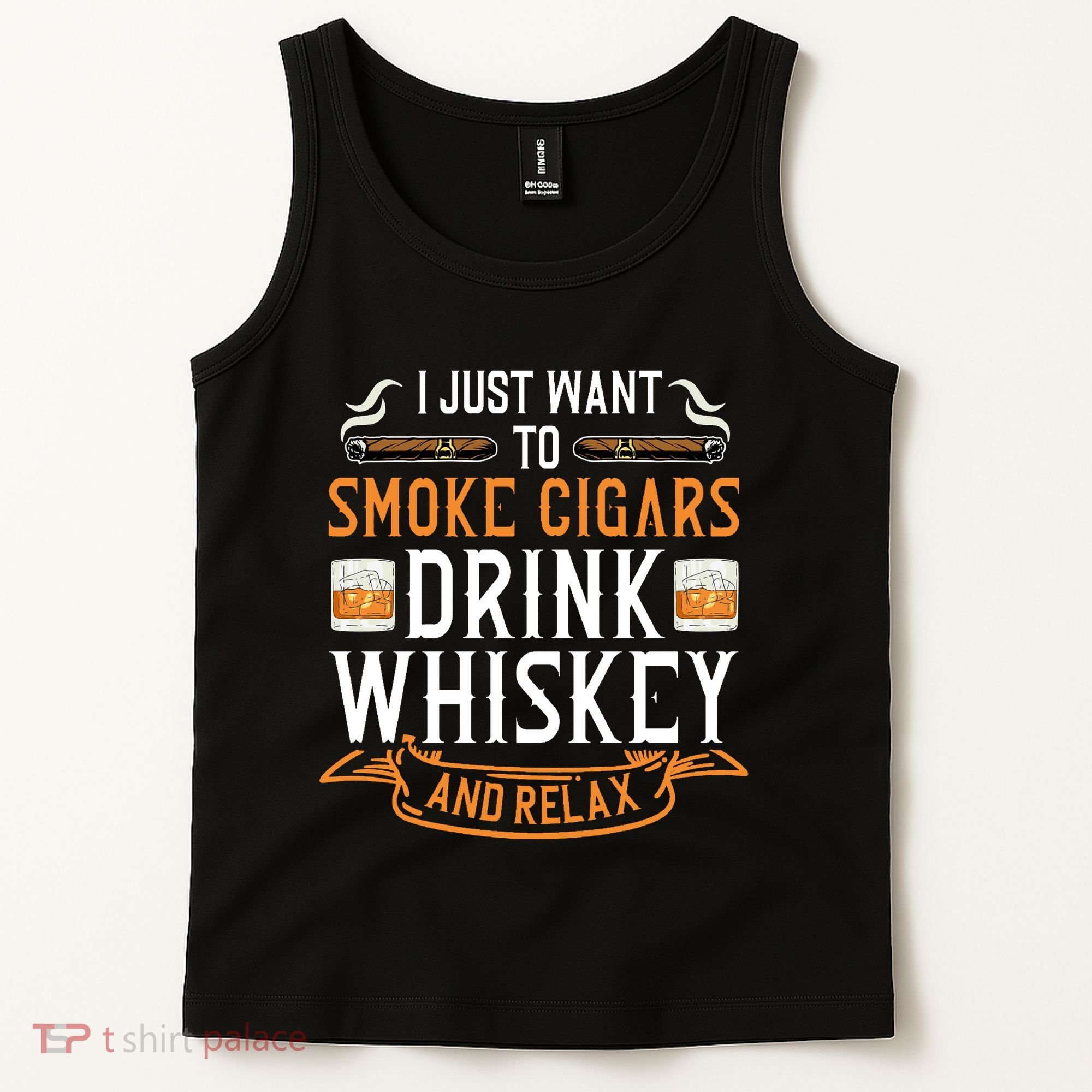Cuban Cigar Whiskey Scotch Drinker Tank Top