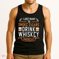 Cuban Cigar Whiskey Scotch Drinker Tank Top thumb 3