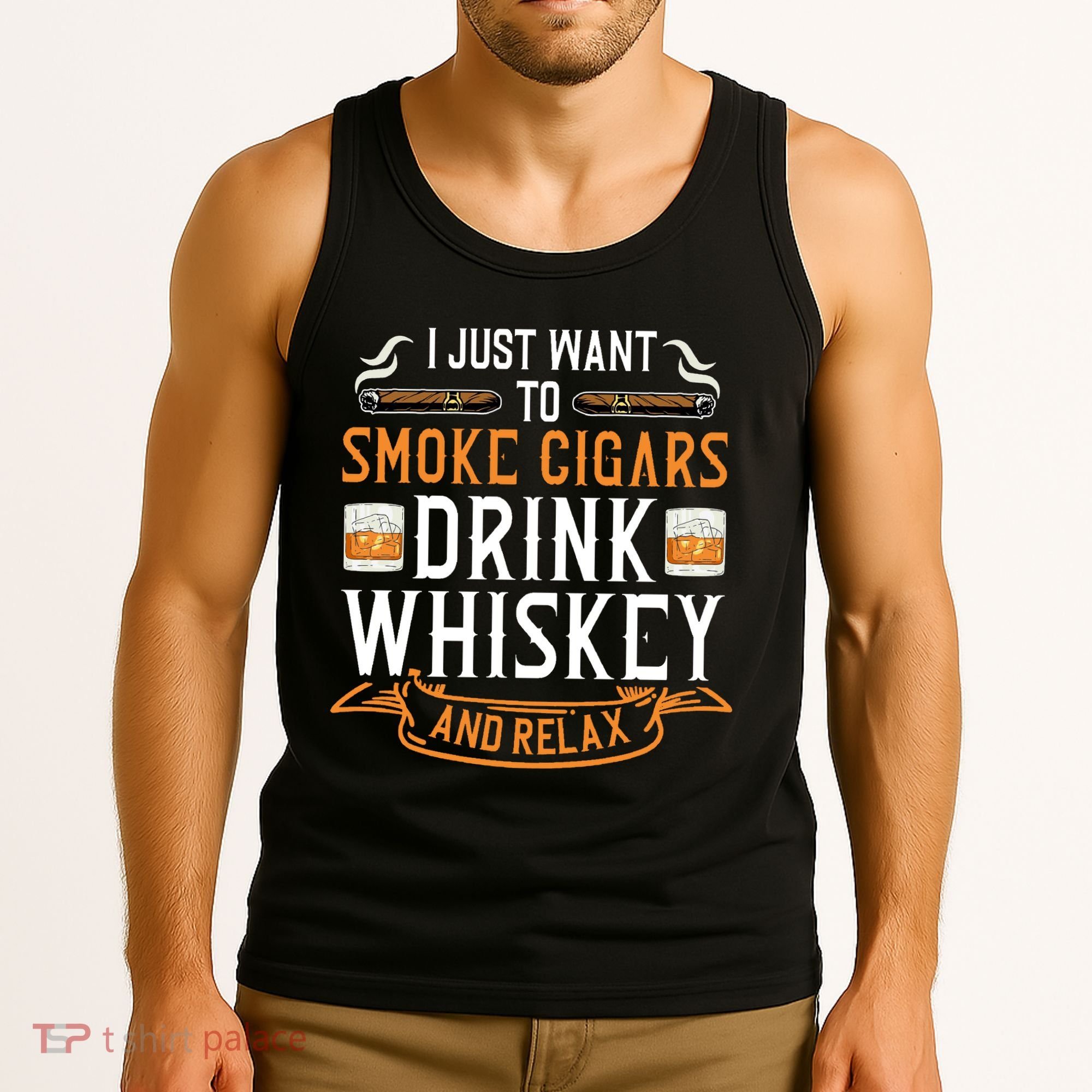 Cuban Cigar Whiskey Scotch Drinker Tank Top
