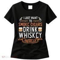 Cuban Cigar Whiskey Scotch Drinker Women's T-Shirt thumb 0