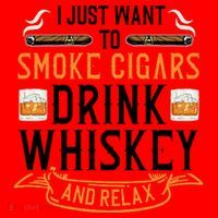 Cuban Cigar Whiskey Scotch Drinker Santa Hat thumb 1