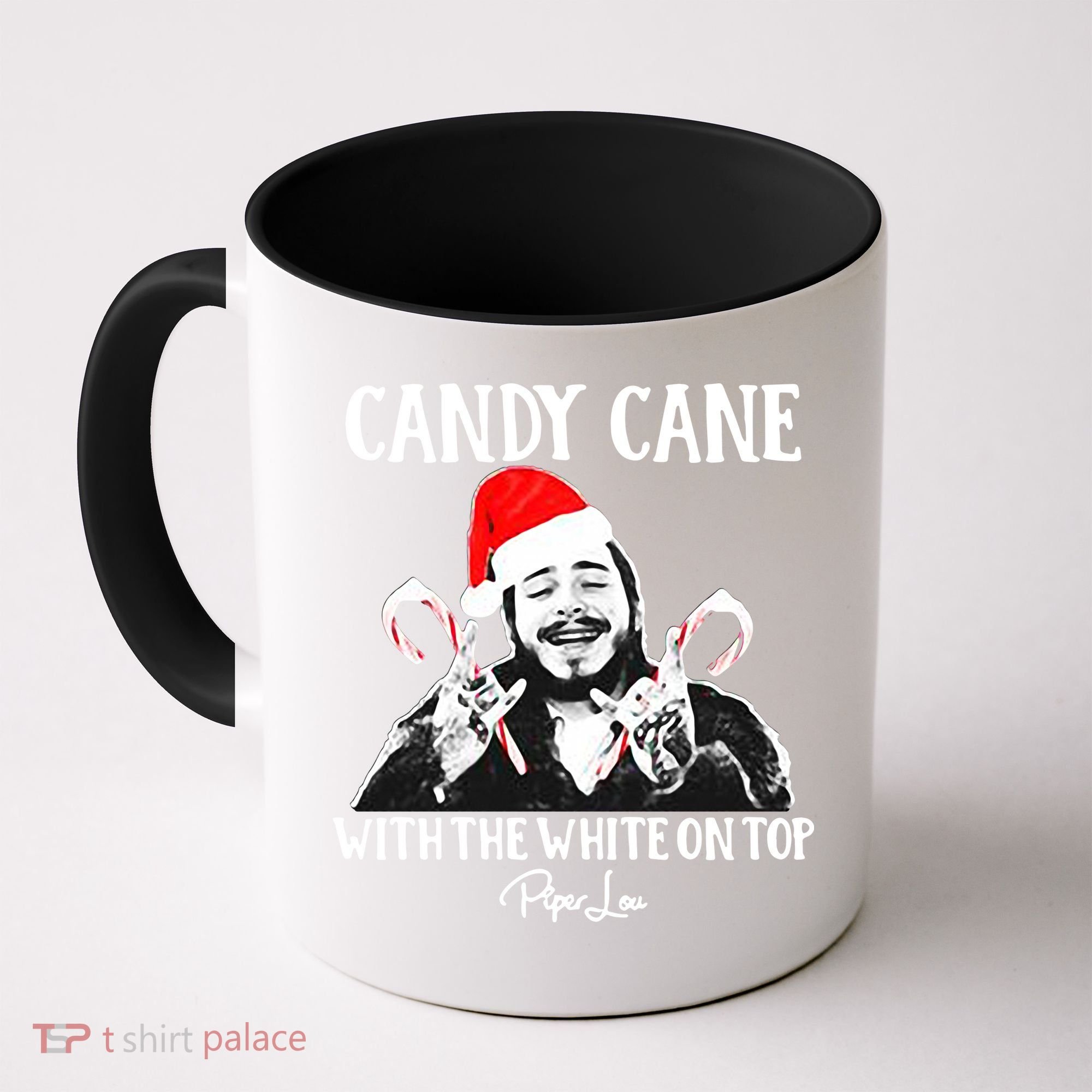 Candy Cane With The White On Top Christmas Coffee Mug