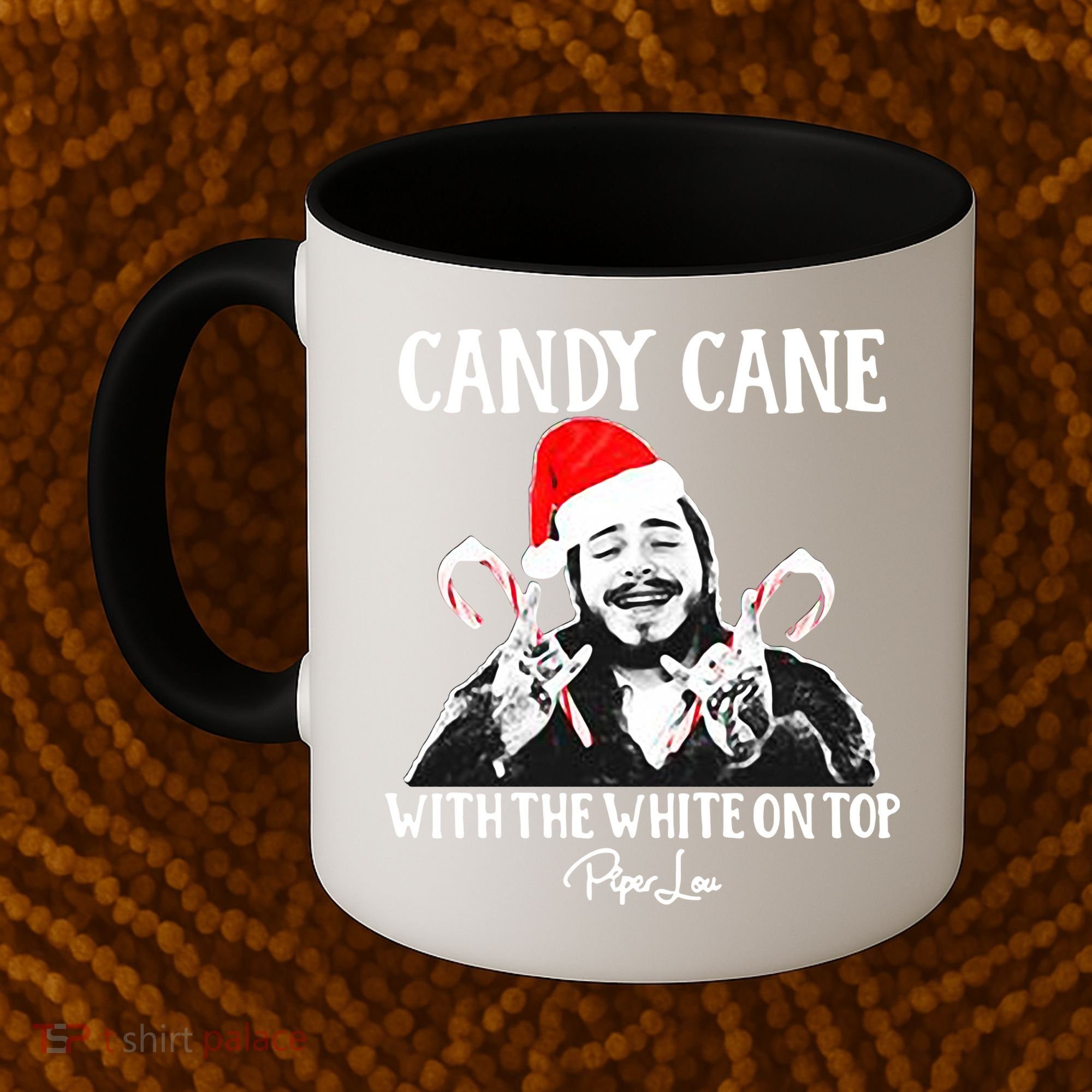 Candy Cane With The White On Top Christmas Coffee Mug