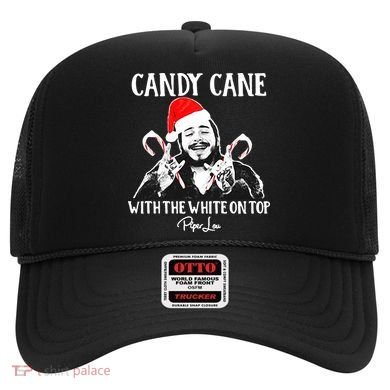 Candy Cane With The White On Top Christmas Hat
