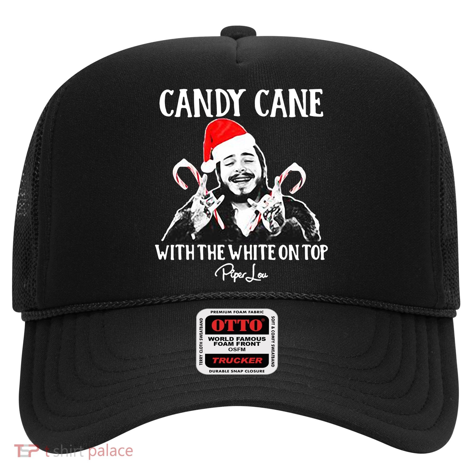 Candy Cane With The White On Top Christmas Hat
