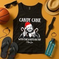 Candy Cane With The White On Top Christmas Tank Top thumb 4