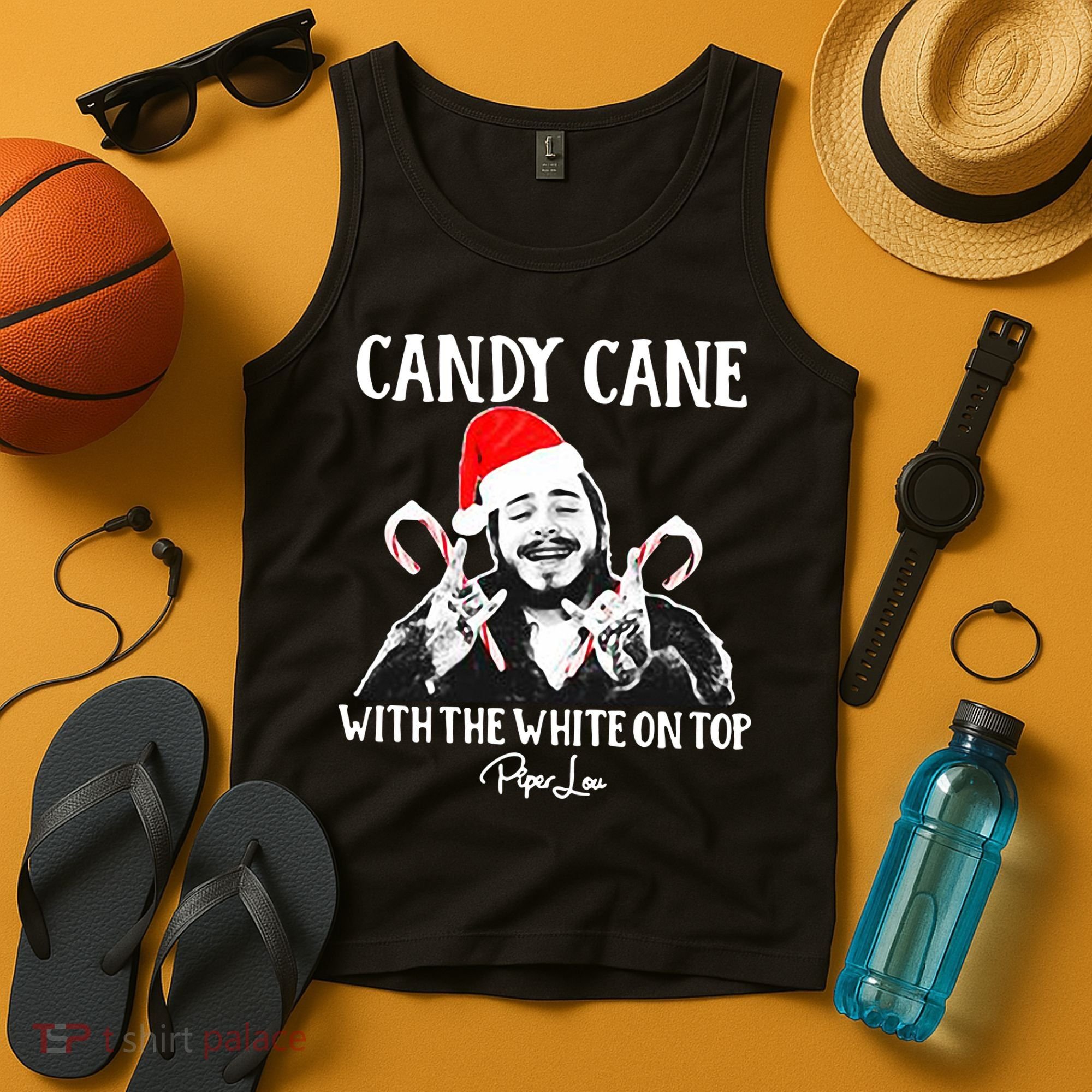 Candy Cane With The White On Top Christmas Tank Top