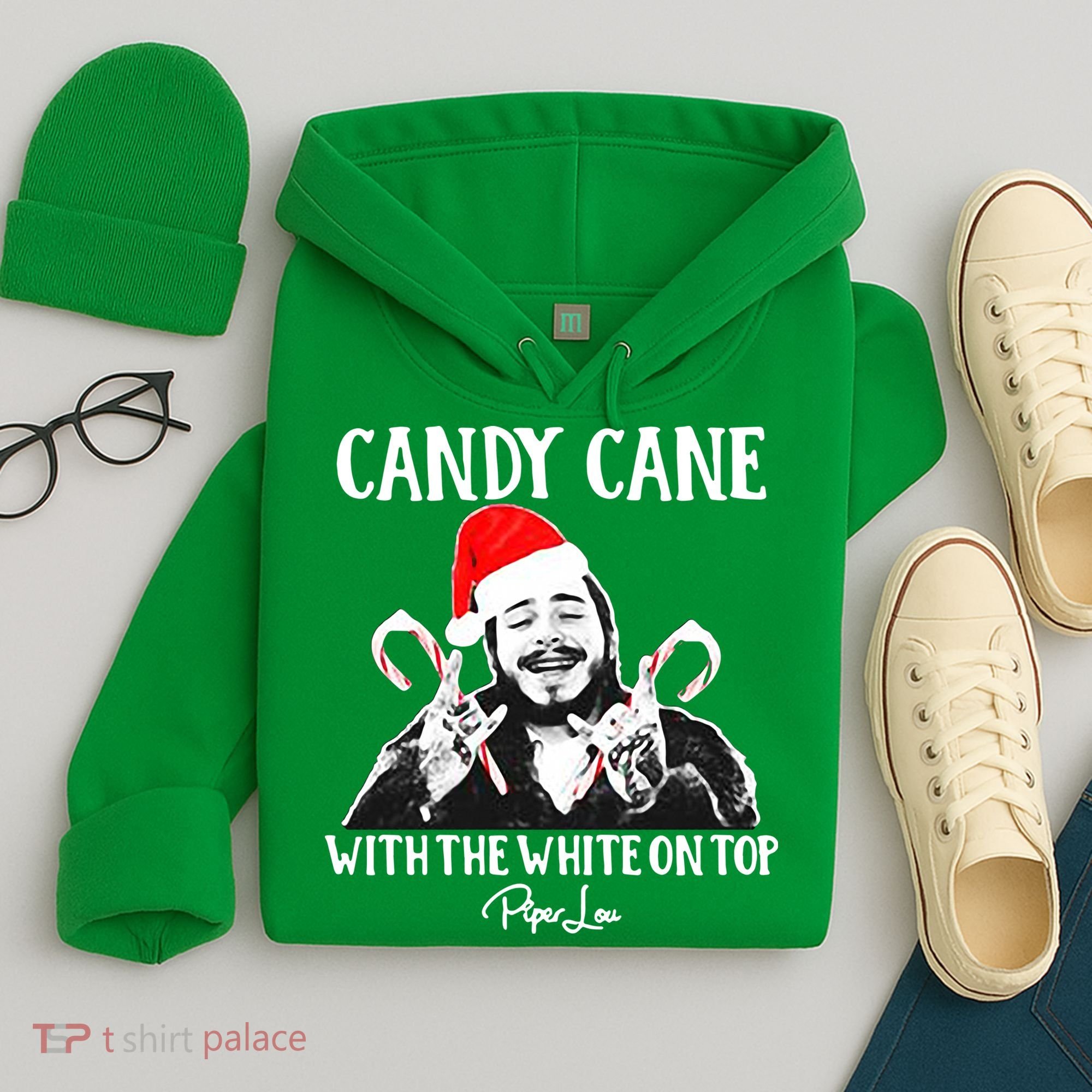 Candy Cane With The White On Top Christmas Hoodie