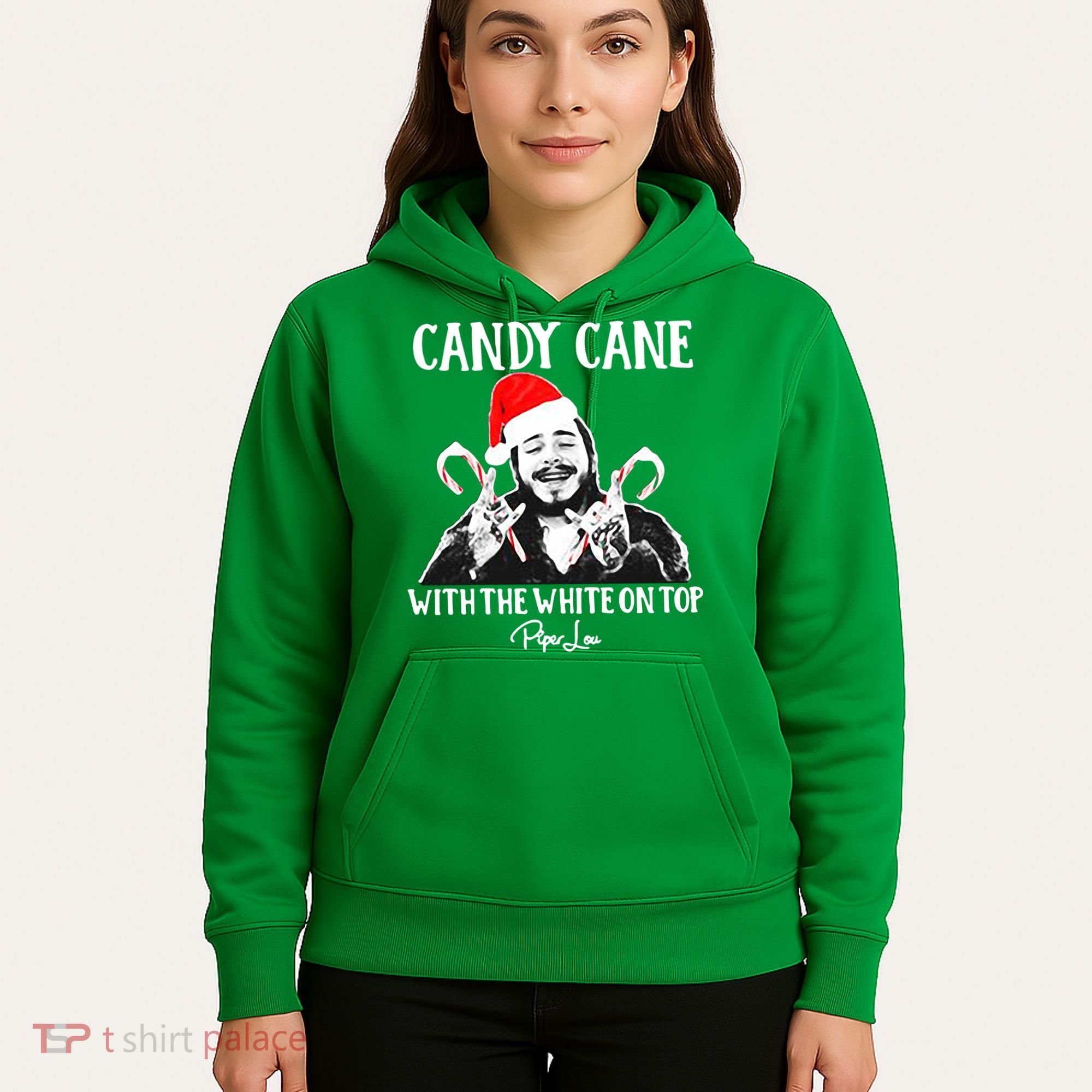 Candy Cane With The White On Top Christmas Hoodie