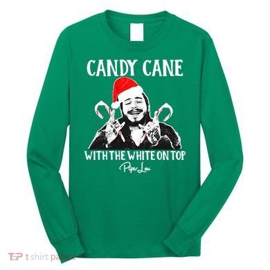 Candy Cane With The White On Top Christmas Long Sleeve Shirt