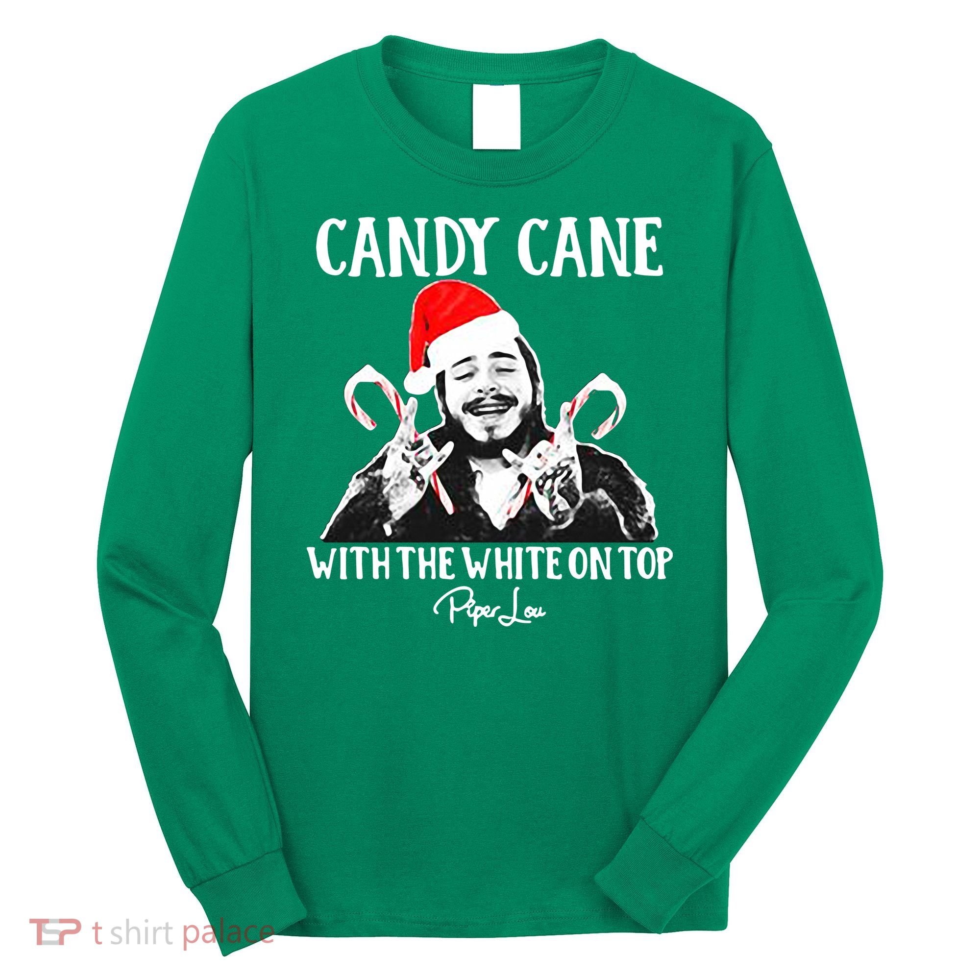 Candy Cane With The White On Top Christmas Long Sleeve Shirt