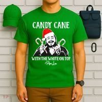 Candy Cane With The White On Top Christmas T-Shirt thumb 6