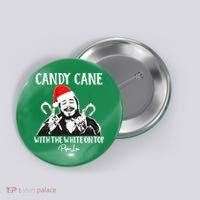 Candy Cane With The White On Top Christmas Button thumb 0