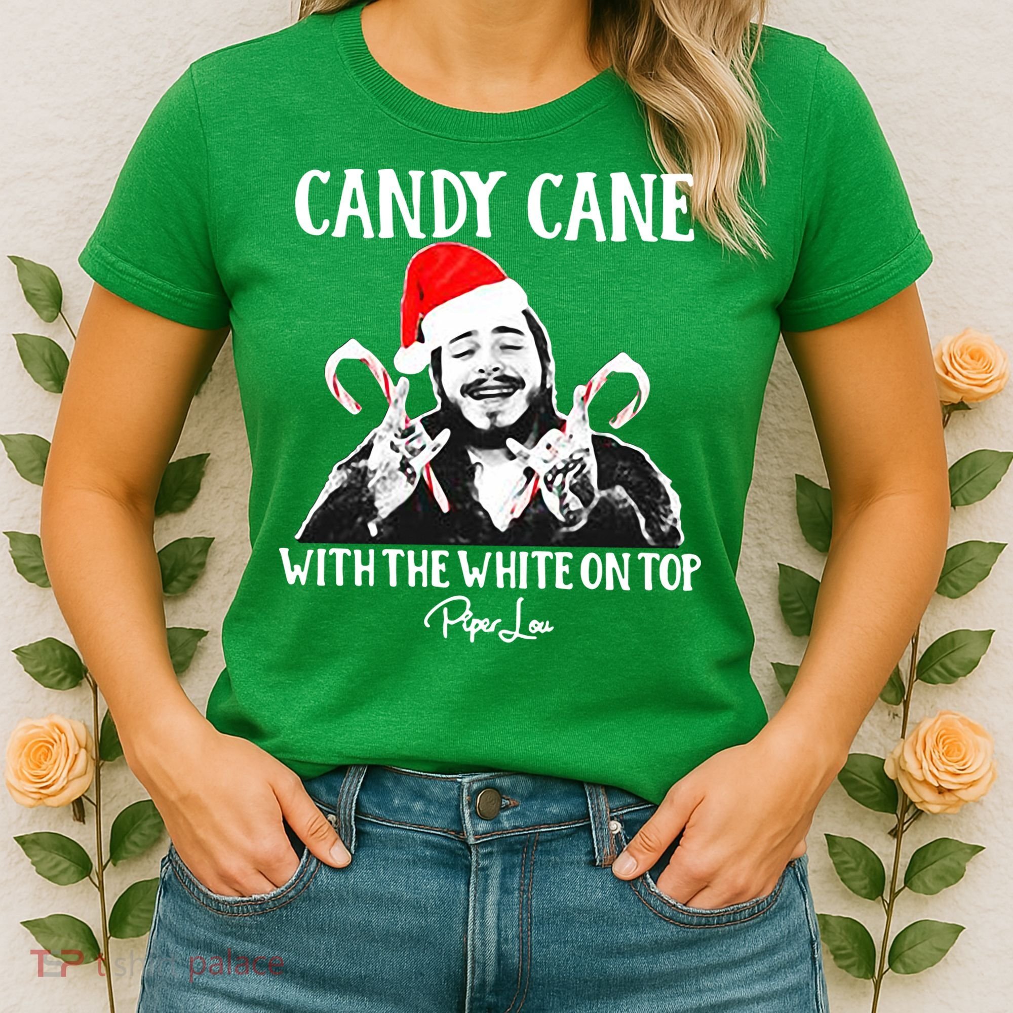 Candy Cane With The White On Top Christmas Women's T-Shirt
