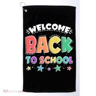 Cute Colorful Welcome Back To School Golf Towel