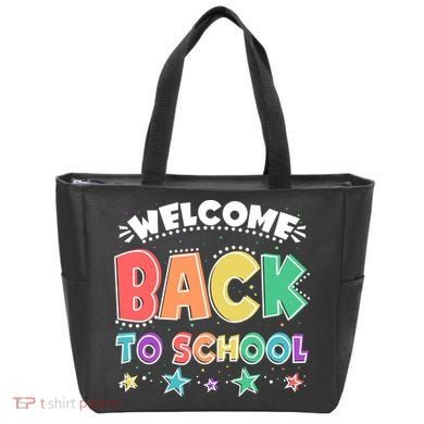 Cute Colorful Welcome Back To School Tote Bag