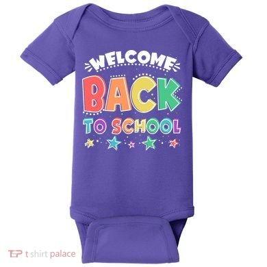 Cute Colorful Welcome Back To School Baby Bodysuit