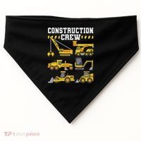 Construction Crew Worker Excavator USA-Made Doggie Bandana thumb 0