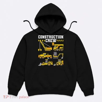 Construction Crew Worker Excavator Hoodie