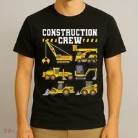 Construction Crew Worker Excavator T-Shirt thumb 3