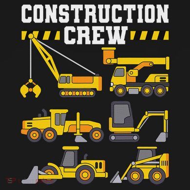 Construction Crew Worker Excavator Baby Long Sleeve Bodysuit