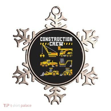 Construction Crew Worker Excavator Ornament