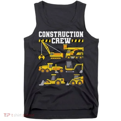 Construction Crew Worker Excavator Tank Top