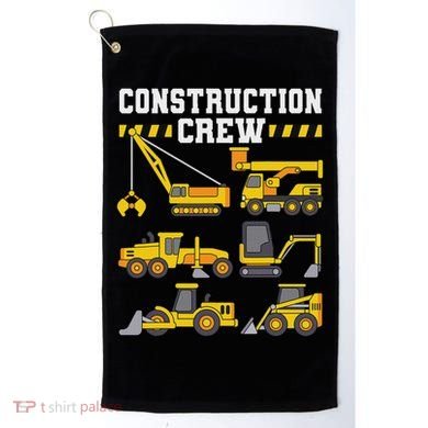 Construction Crew Worker Excavator Golf Towel