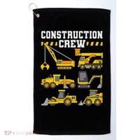 Construction Crew Worker Excavator Golf Towel thumb 0